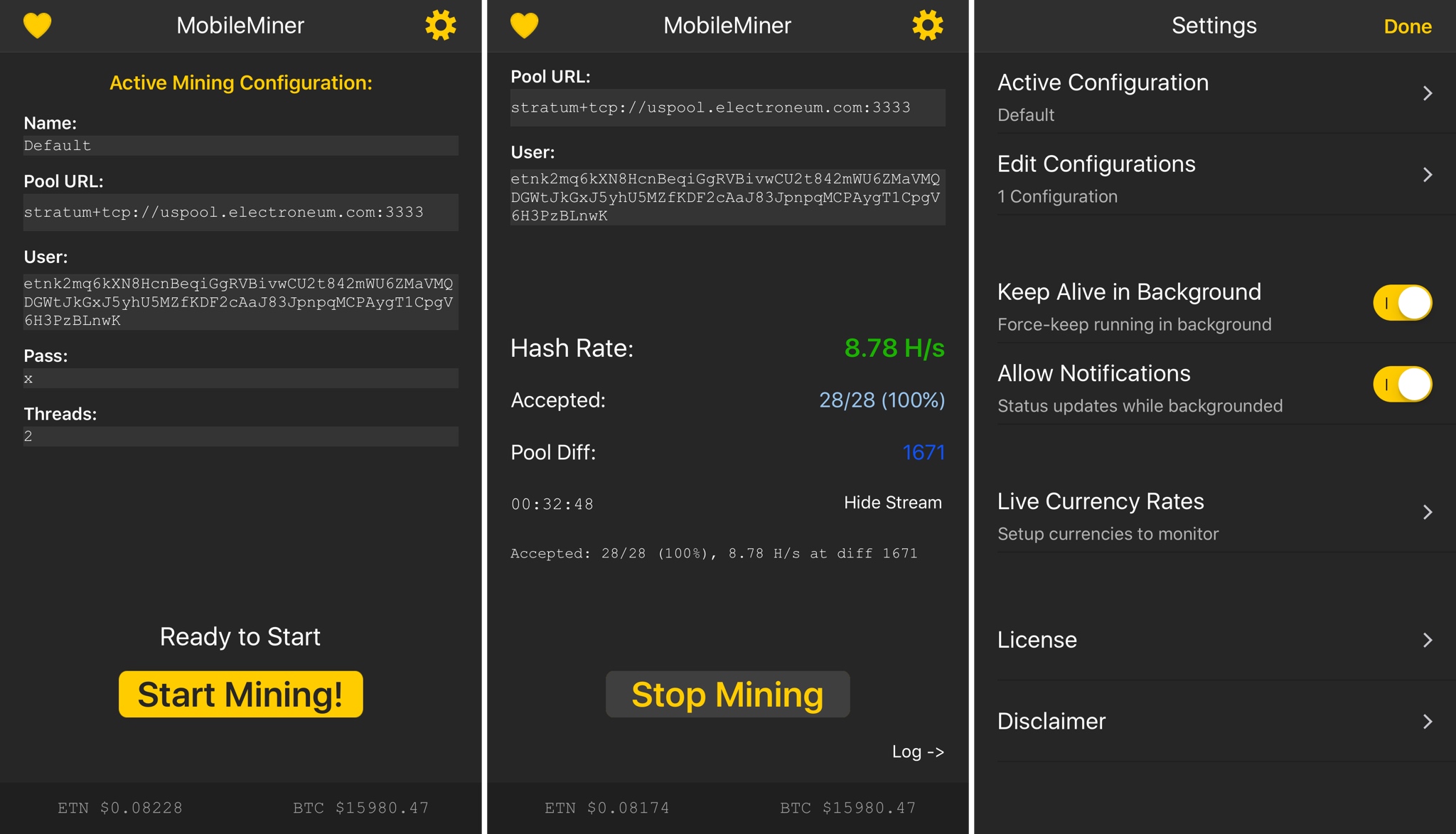 ‎Mobile Cryptocurrency Miner on the App Store