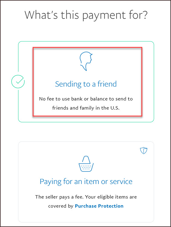 How to send PayPal friends and family?