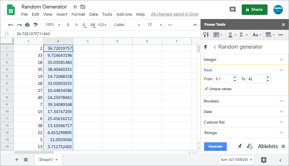 Build a Random Number Generator in Google Sheets in 2 Mins