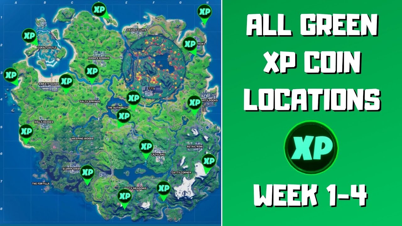 All Fortnite Season 4 Week 5 XP Coin Locations