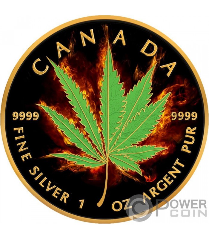 1 Oz Cannabis Round – Silver Bullion | Pure Scottish Silver