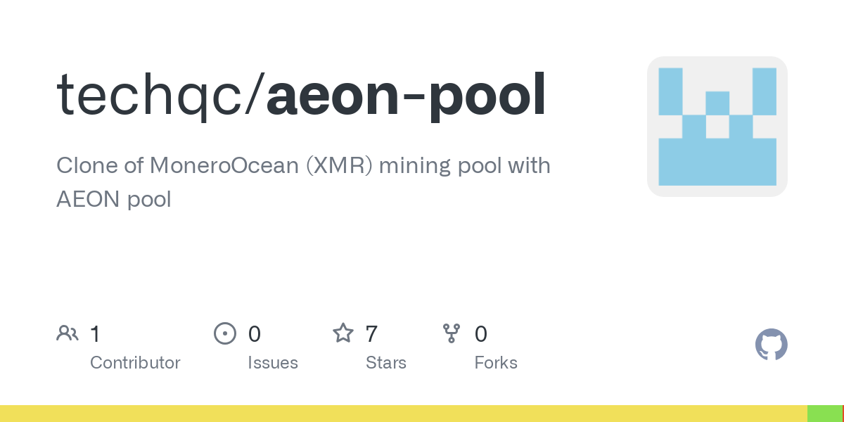 GitHub - techqc/aeon-pool: Clone of MoneroOcean (XMR) mining pool with AEON pool