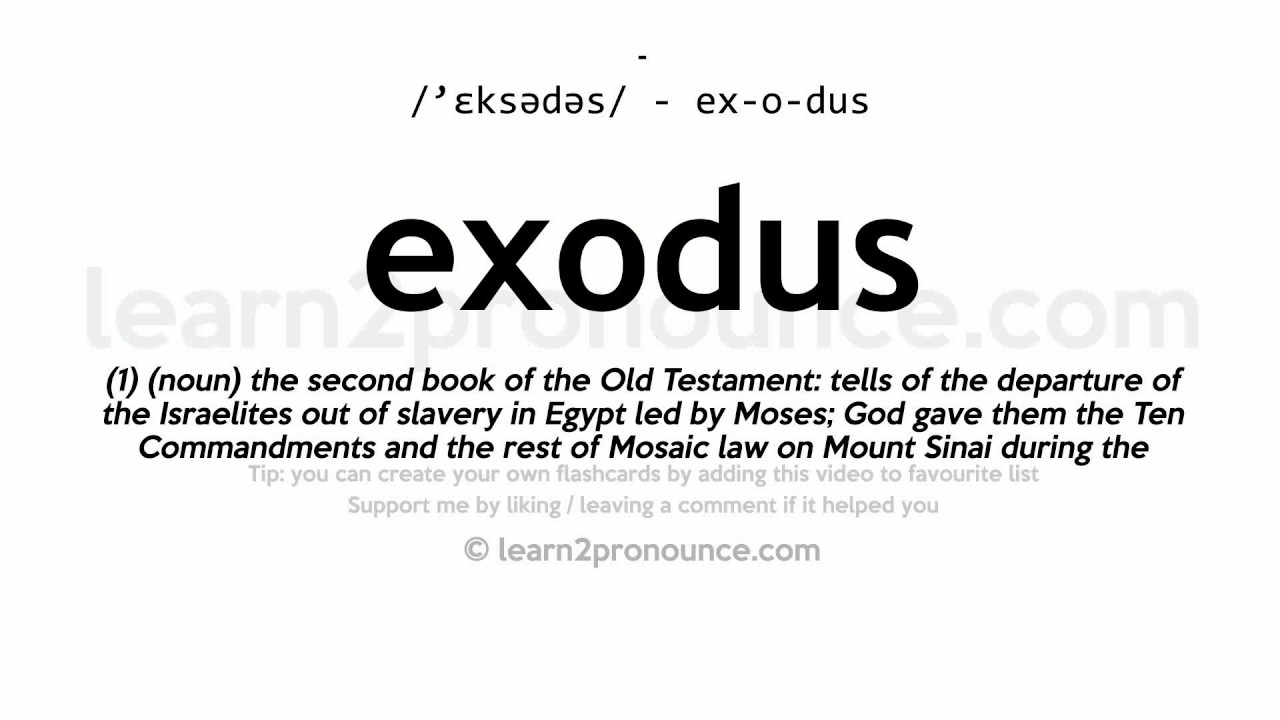 Exodus, Theology of Meaning - Bible Definition and References