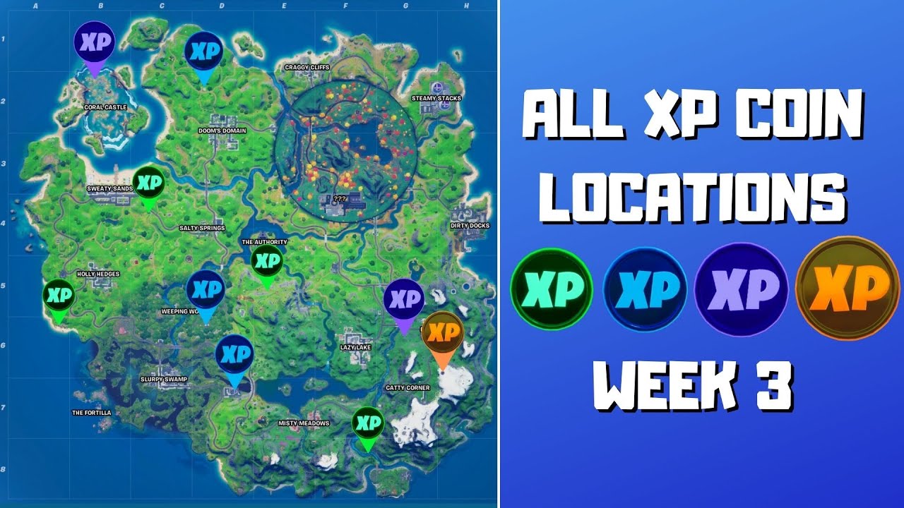 All Fortnite Season 4 Week 3 XP Coin Locations