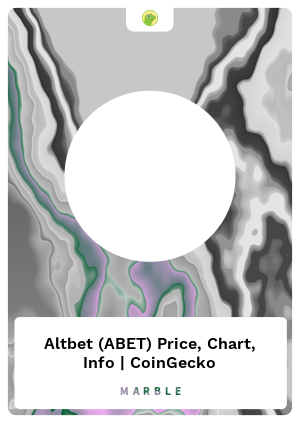 Altbet price now, Live ABET price, marketcap, chart, and info | CoinCarp