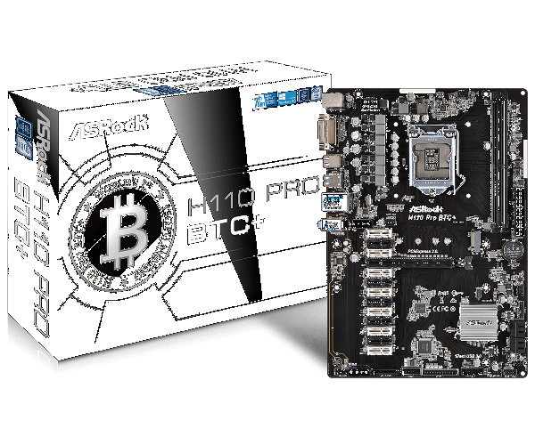 ASRock H Pro BTC+ socket moederbord - 1001fish.ru