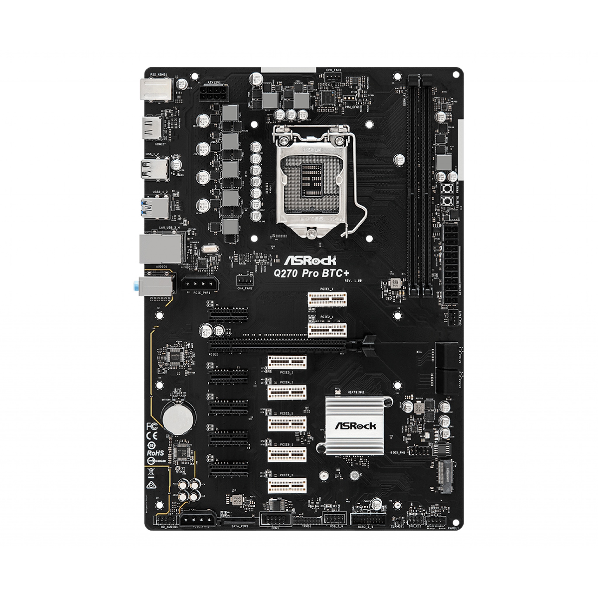 ASRock To Offer H Pro BTC+ Mining Motherboard for 13 GPUs