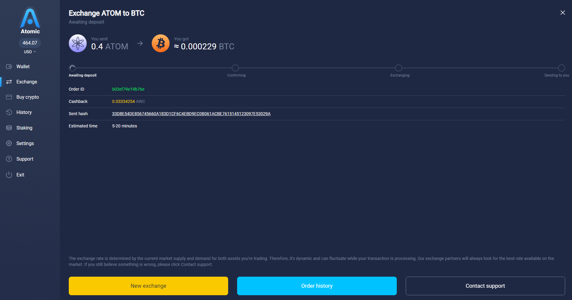 Exchange Atomic Wallet Coin (AWC) | SwapSpace Exchange Aggregator