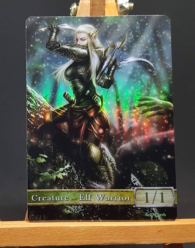 Elf Warrior Token (1/1) by Tokens of Spirit - Original Magic Art