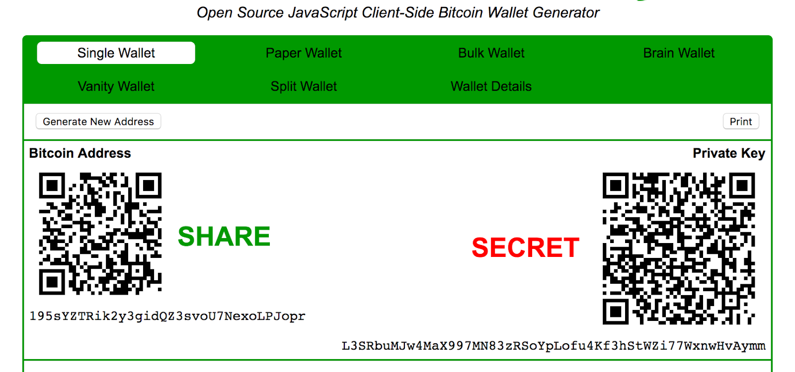 Bitcoin Paper Wallet Generator: Print Free Offline Tamper-Resistant Addresses