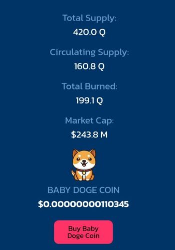 Baby Doge Coin USD (BABYDOGE-USD) price, value, news & history – Yahoo Finance