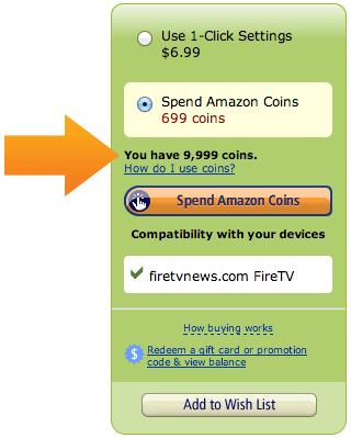 Refund Amazon coins