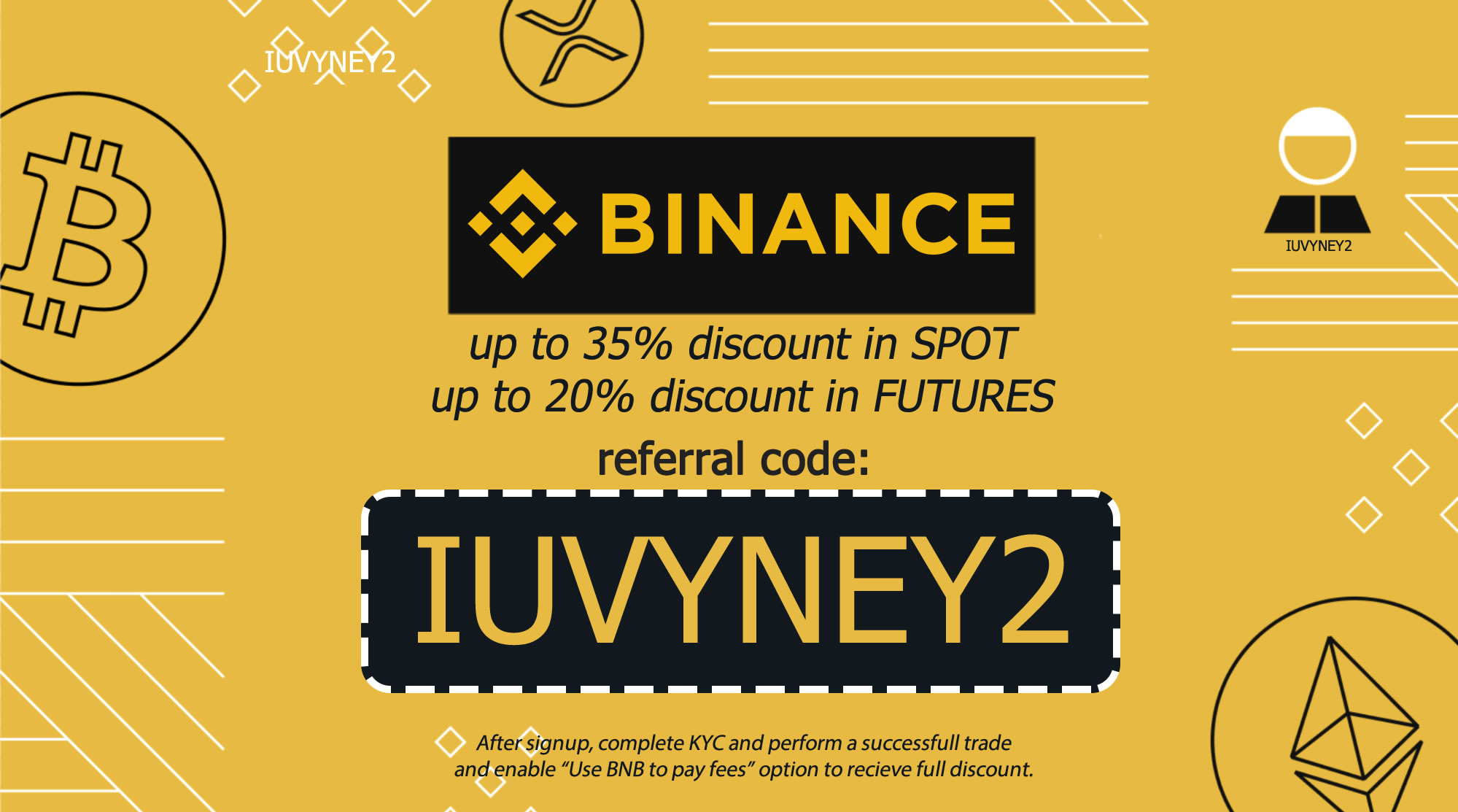 Binance Referral Code DJBLD1Q5 (20% off + 25% with BNB)