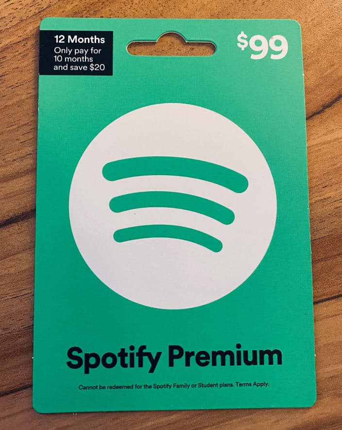 Spotify Premium £99 Gift Card | Stock Checker Deals