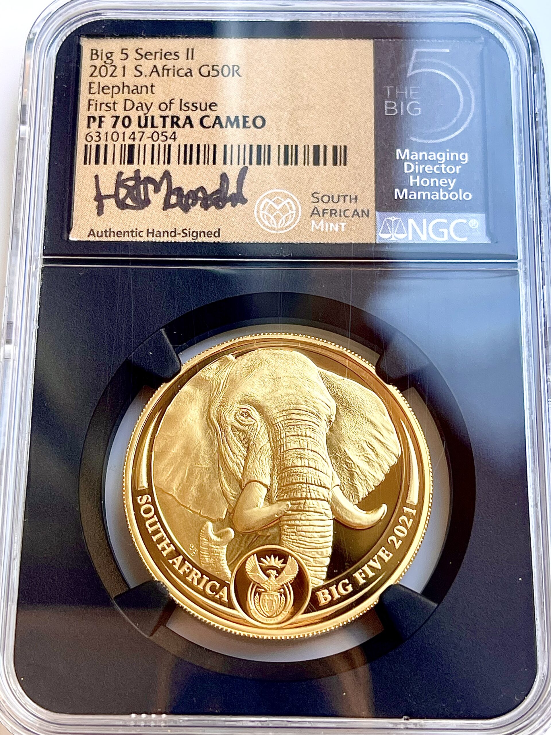 1 oz South African Elephant Big 5 Series Gold Coin | Tavex Lithuania