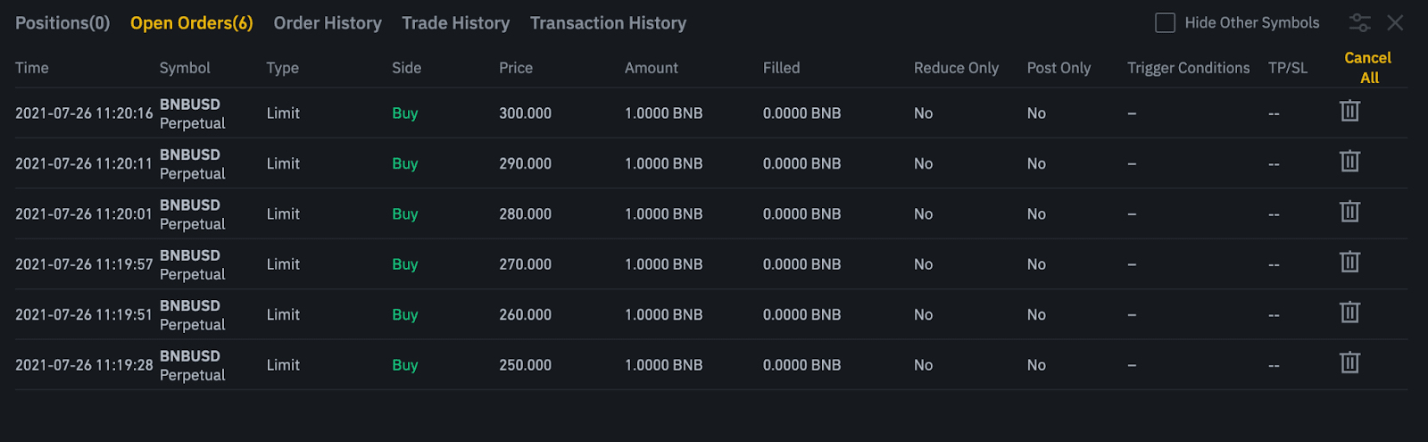 Binance Not Showing Trade History + 