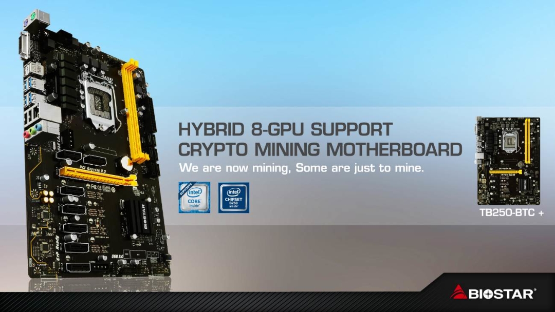 Biostar Goes Mining: New TBBTC PRO Motherboard and RX D Mining GPU