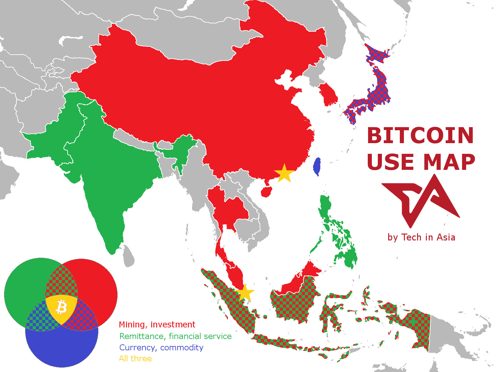 Bitcoin Mining Map - Bitcoin Network Data on a World Map