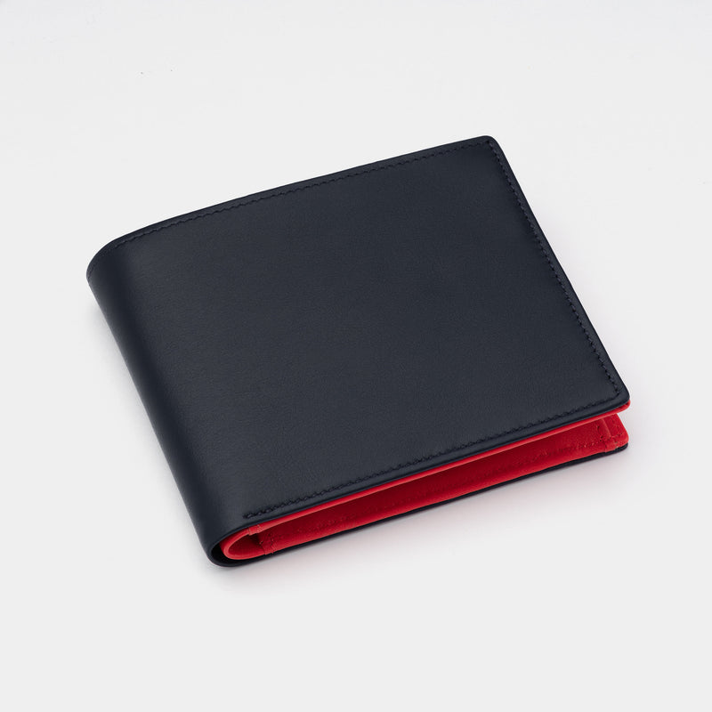 Edward | Italian Leather Wallet | Red & Black – PEGAI