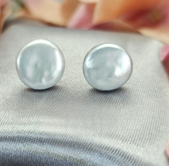 Pearl Earrings | Baroque Pearl Earrings | Coin Pearl Earrings | Q Evon