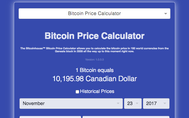 If I Bought Bitcoin Calculator (Any Date)