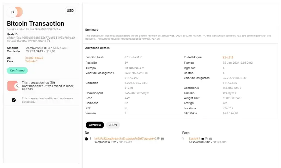 What is a Satoshi Test and how is it used for crypto wallet verification?