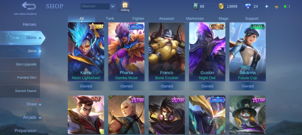 Mobile Legends Accounts for Sale - 1001fish.ru