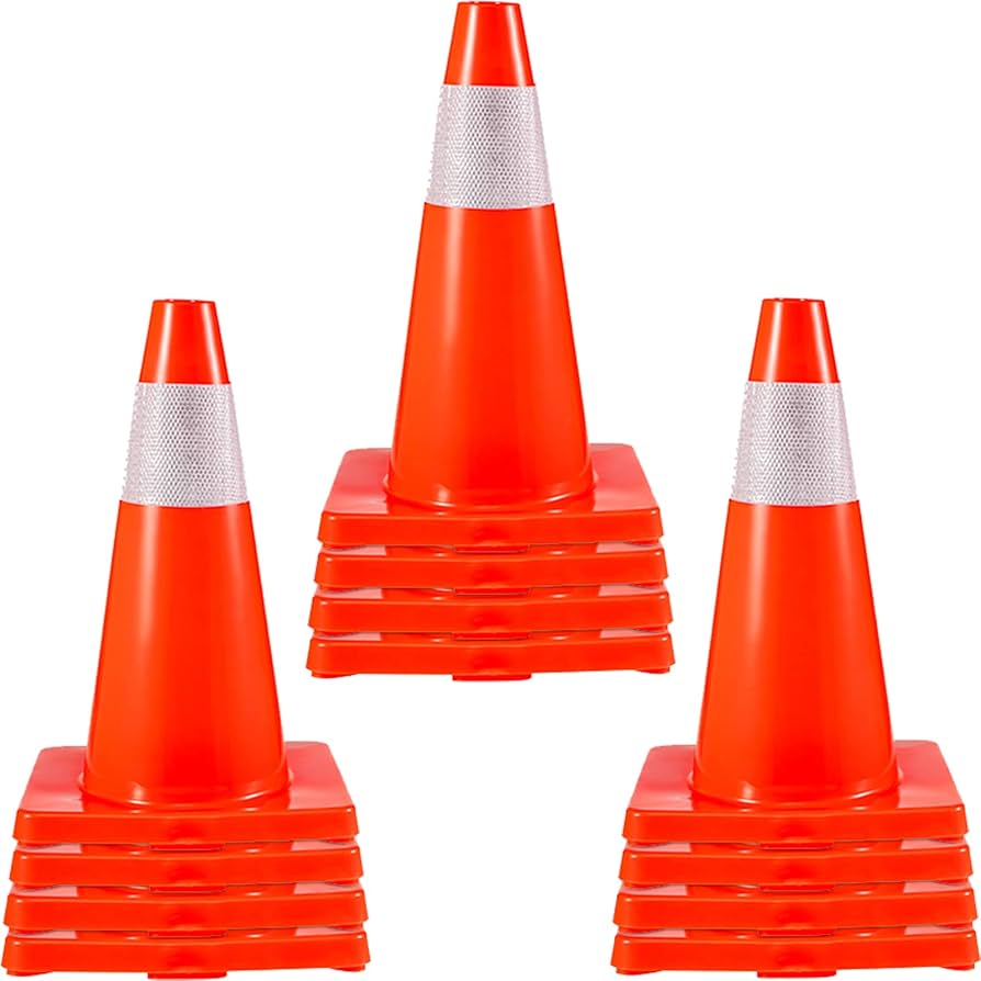 Buy traffic cones by the dozen or by the pallet from Traffic Cones For Less