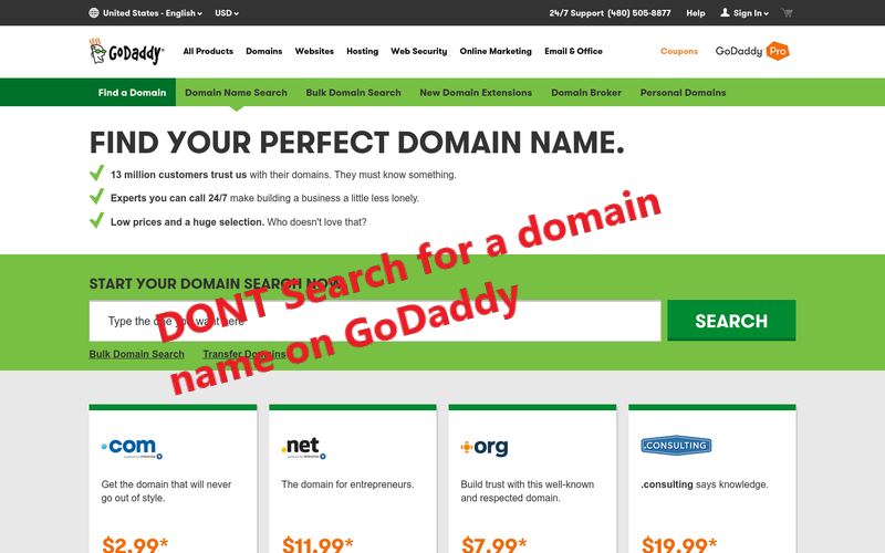 Does GoDaddy and Network Solutions Buy Searched Domains