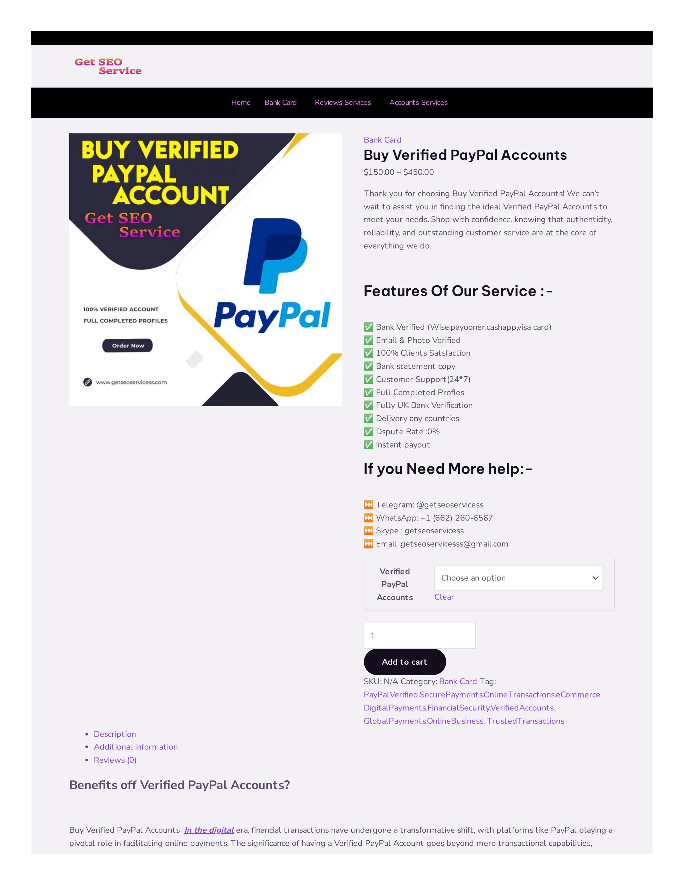 Buy Full US Verified Paypal Account - US Virtual Product