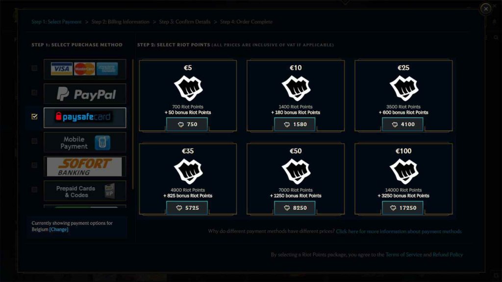 Hextech Store - League of Legends items at 50% discount