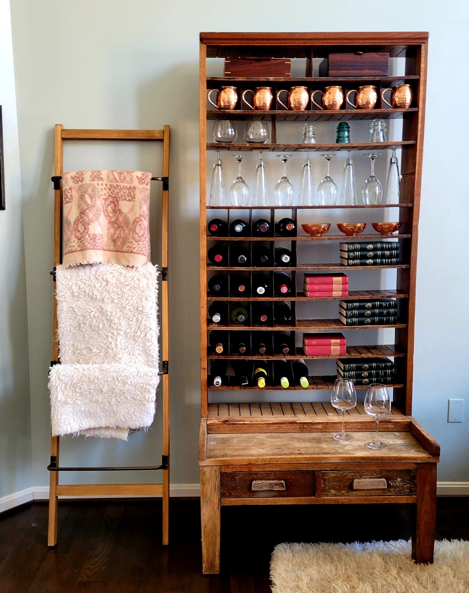 How to Build a Vintage Mail Sorter DIY Shoe Cubby Shelf | Remodelaholic