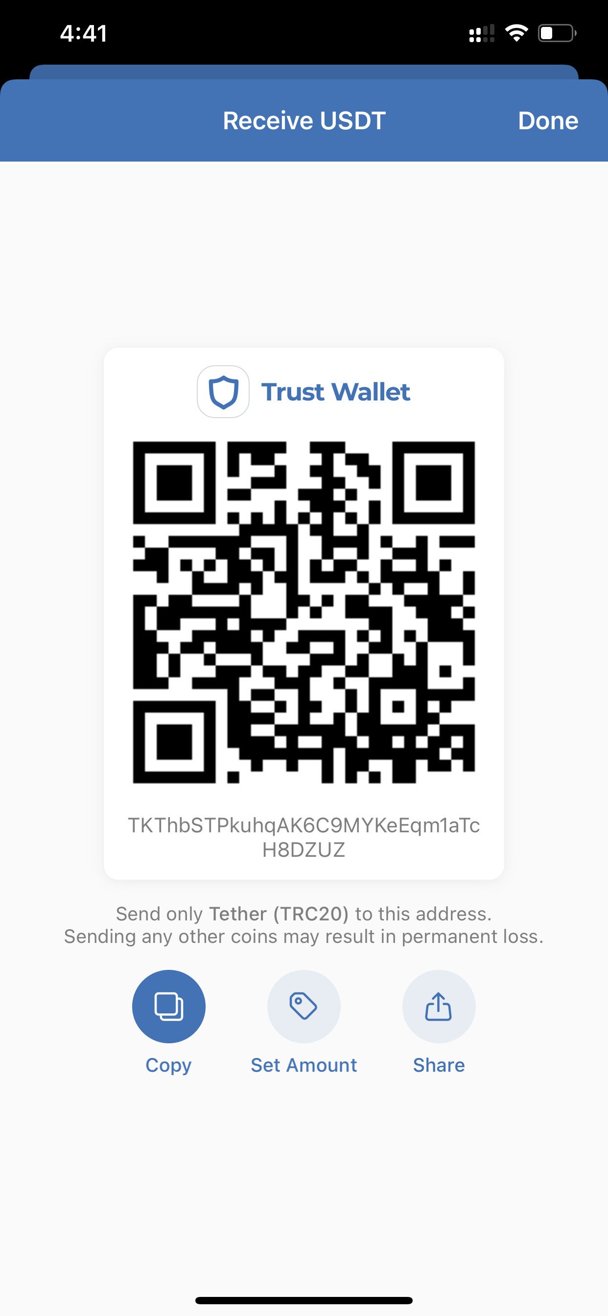 Am Unable to send USDT(TRC20) to other Binance Wallet - English - Trust Wallet