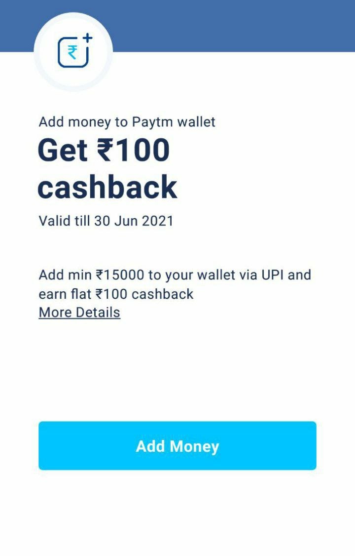 [नया] Paytm Add Money Offer - Get Flat ₹15 Cashback