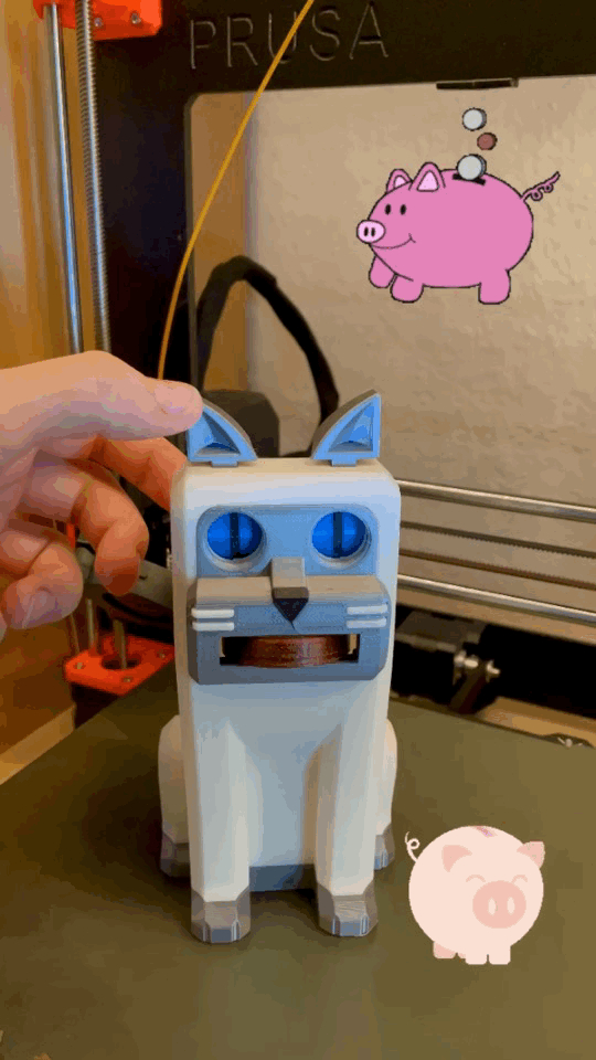 3D Printed Lucky Cat piggy bank plus annual surplus by kevin 3D Maker | Pinshape