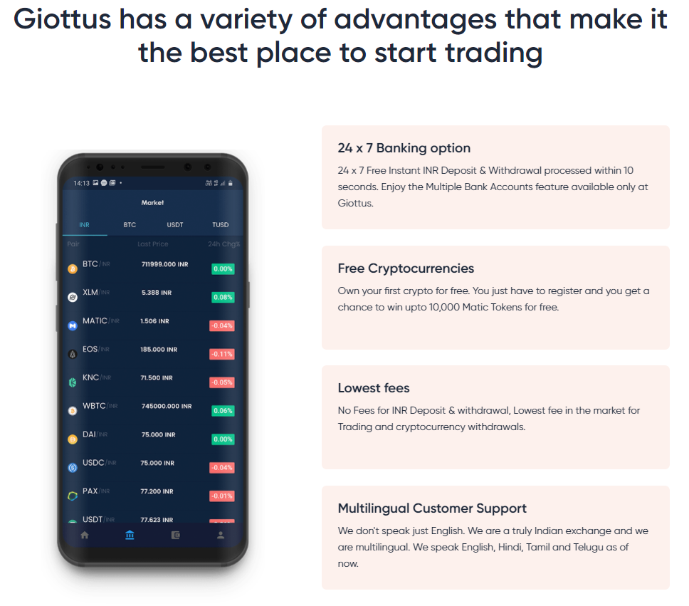 Giottus Review, Trade Fees , APP to buy crypto price , charts-Giottus Exchange - WikiBit