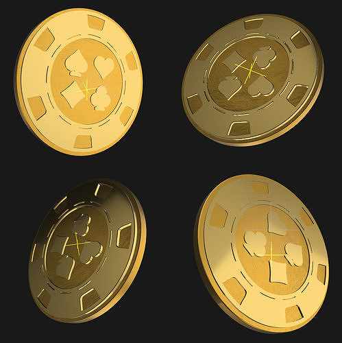 Poker Chip Gold Coin Casino Red Background | PSD Free Download - Pikbest