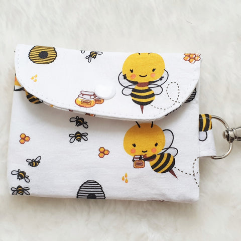 Bee Coin Purse Pure Linen – Helen Round