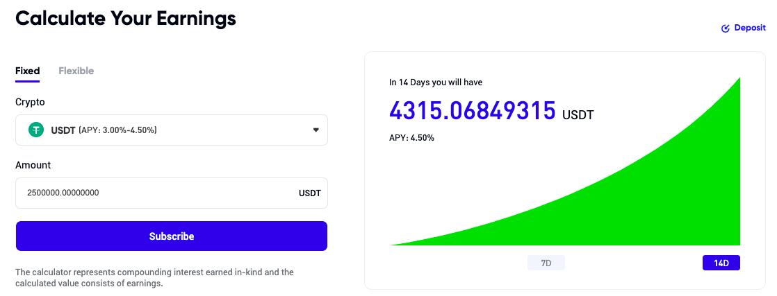 Crypto Staking calculator - APY%