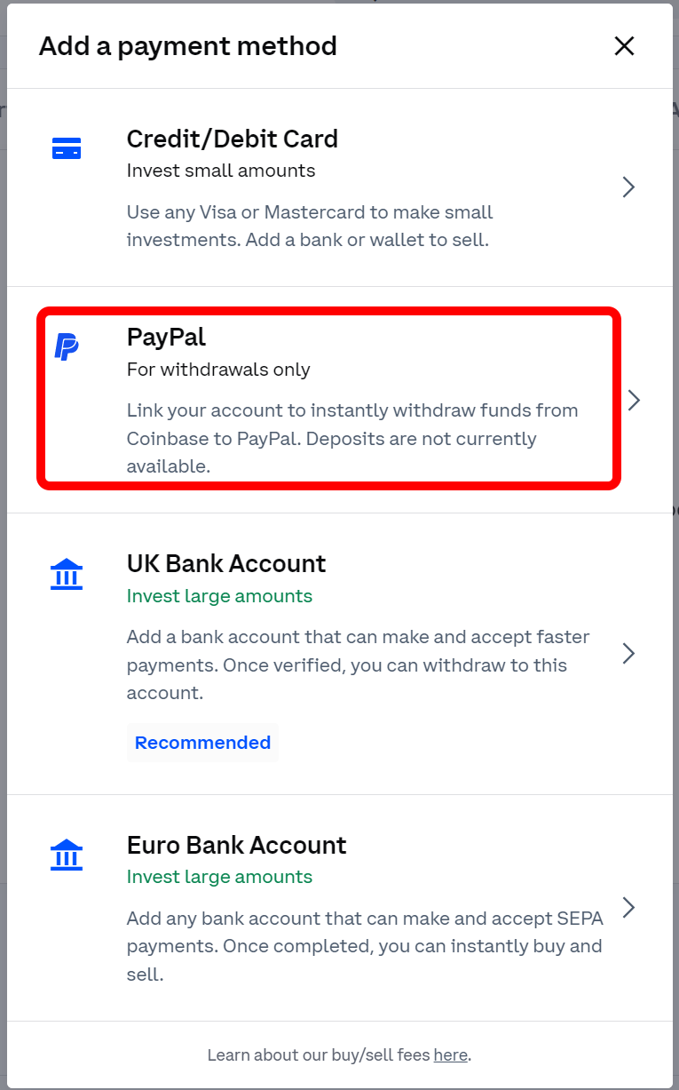 How to Withdraw from Coinbase to PayPal - Coindoo