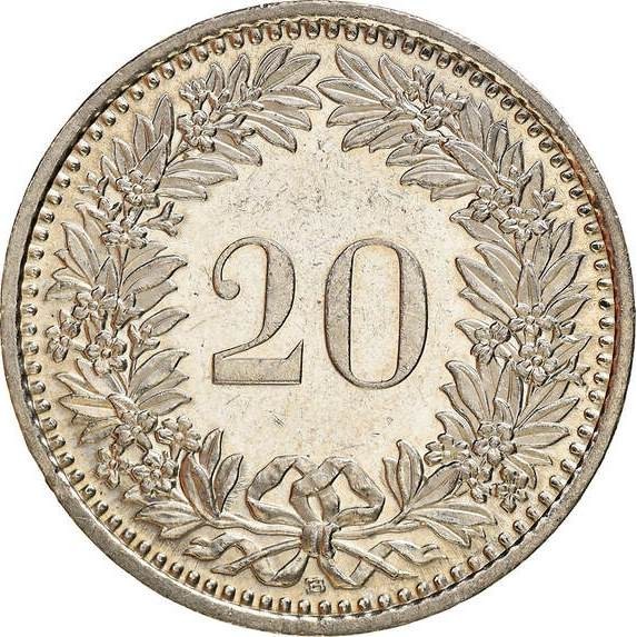 Switzerland 20 Rappen Poof-like Heavy Cameo | Coin Talk