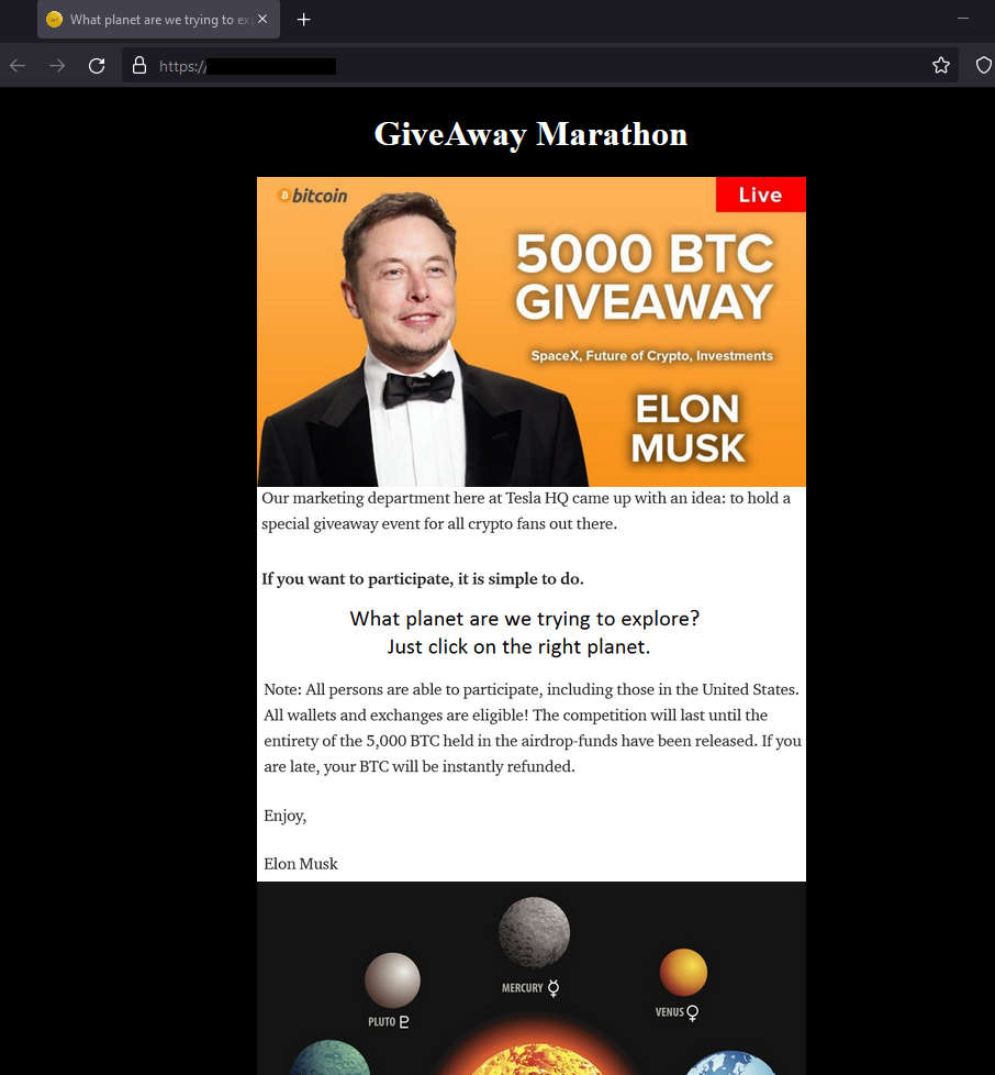 Elon Musk “Freedom Giveaway” Crypto Scam Spread on Twitter | Trend Micro News