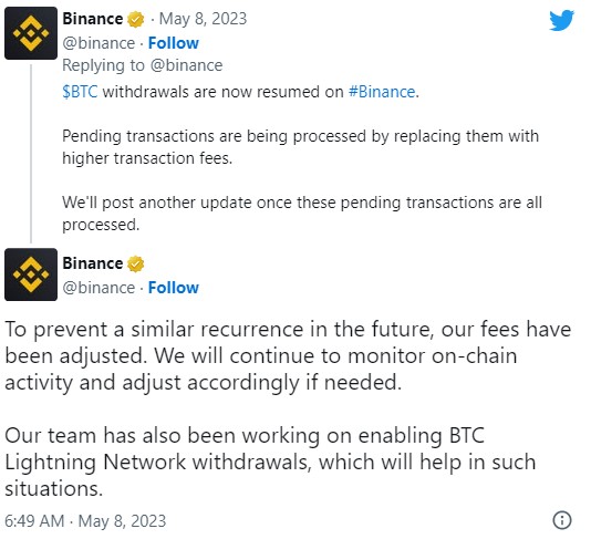 Binance says withdrawals have resumed after technical glitches | Reuters