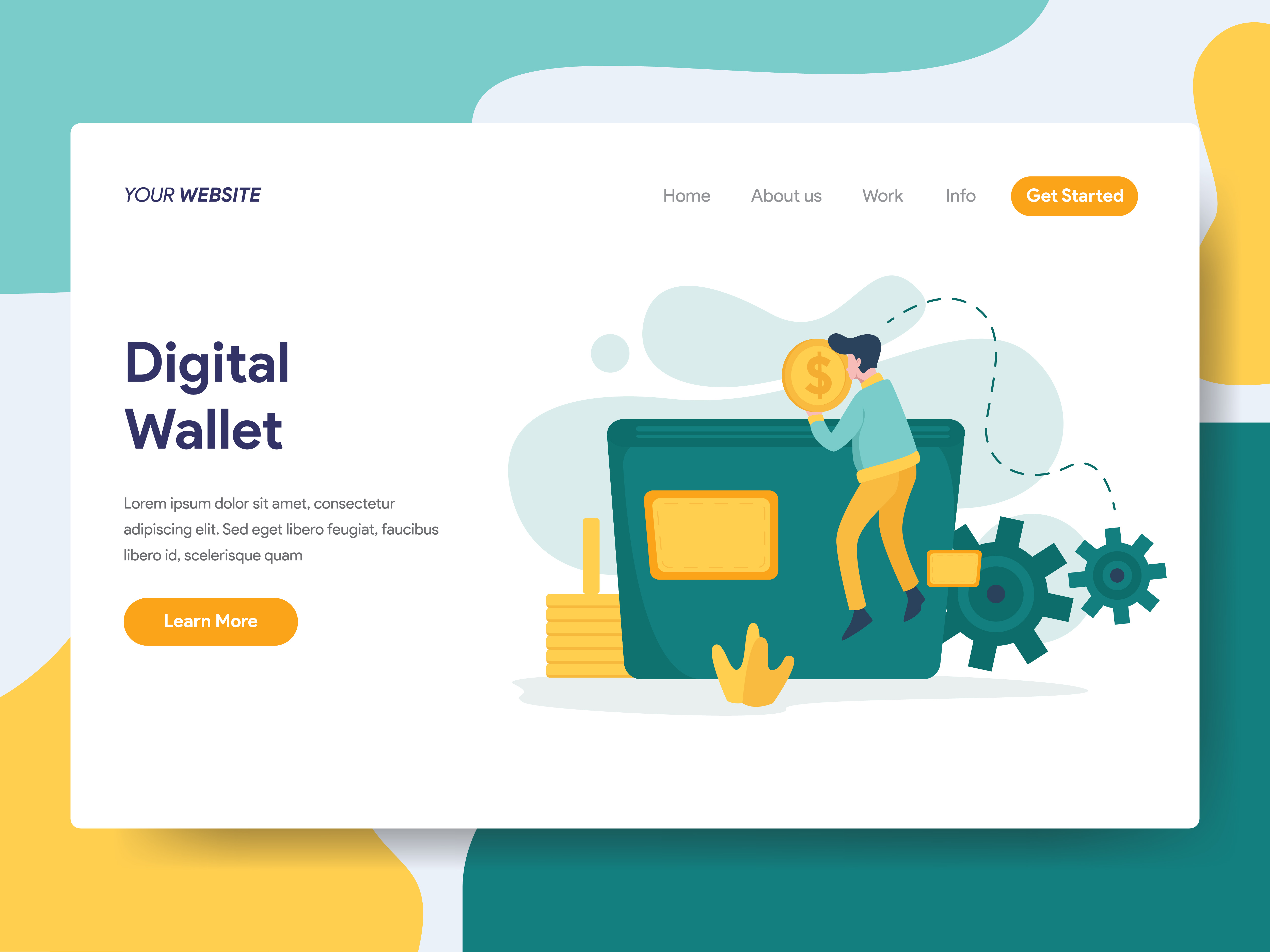 Cryptocurrency Wallet Website Template - HTML5 by ~ EpicPxls