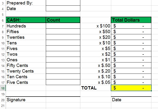 Money Counter Calculator - Sum up cash notes of different denominations