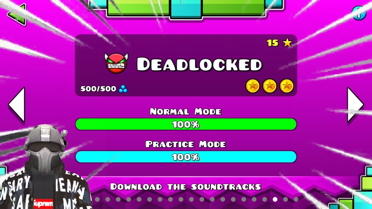 Deadlocked Complete With All 3 Coins!! | Geometry Dash Amino