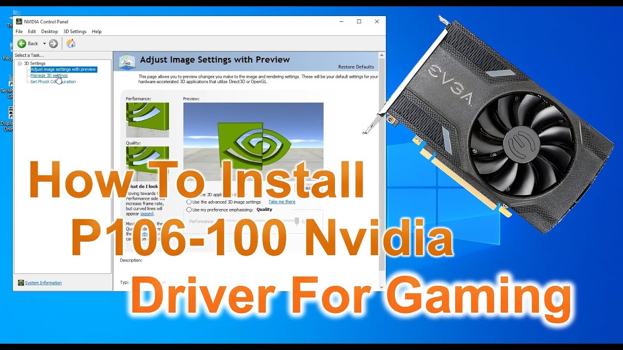 Driver for nVidia GeForce GTX 6GB and Windows 10 64bit