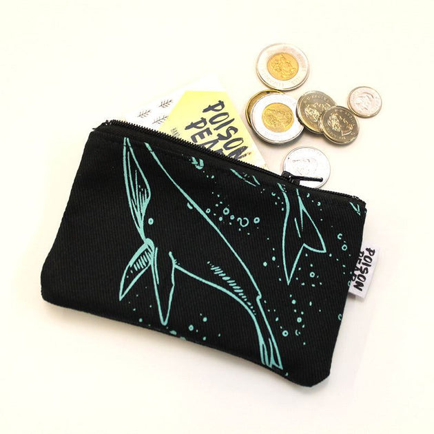 Coin Pouch - Black Whale – Poison Pear