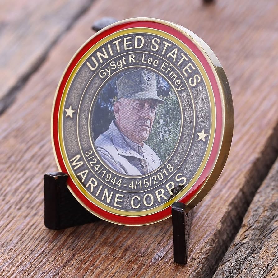 GYSGT R. LEE Ermey “The Gunny” Funeral Challenge Coin Last Coin His Family Made $ - PicClick