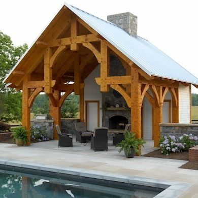 Post and Beam Pool House — RWH Architect